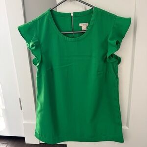 J. Crew Flutter Sleeve Top